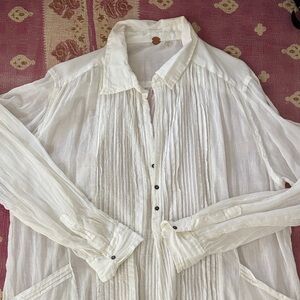 Free People White Tunic Top